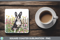 GorgeousFence Dogs 02 Square Coaster design.