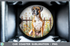 GorgeousFence Dogs 02 Car Coaster design.
