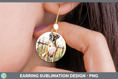 GorgeousFence Dogs 02 Round Earrings design.