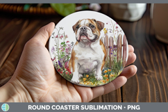 GorgeousFence Dogs 02 Round Coaster design.