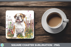 GorgeousFence Dogs 02 Square Coaster design.