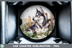 GorgeousFence Dogs 02 Car Coaster design.