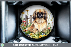 GorgeousFence Dogs 02 Car Coaster design.