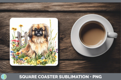 GorgeousFence Dogs 02 Square Coaster design.