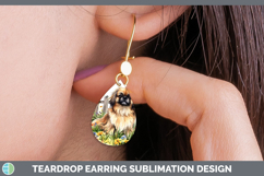 GorgeousFence Dogs 02 Teardrop Earrings design.