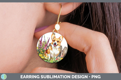 GorgeousFence Dogs 02 Round Earrings design.