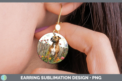 GorgeousFence Dogs 02 Round Earrings design.