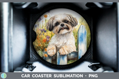 GorgeousFence Dogs 02 Car Coaster design.