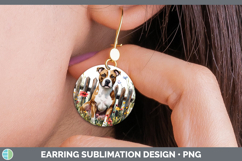 GorgeousFence Dogs 03 Round Earrings design.