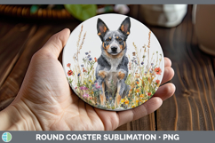 GorgeousFence Dogs 03 Round Coaster design.