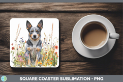 GorgeousFence Dogs 03 Square Coaster design.