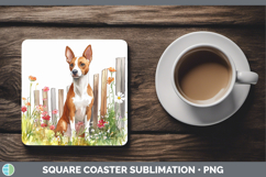 GorgeousFence Dogs 03 Square Coaster design.
