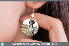 GorgeousFence Dogs 03 Round Earrings design.