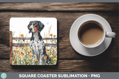 GorgeousFence Dogs 03 Square Coaster design.