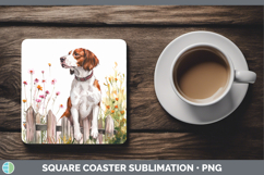 GorgeousFence Dogs 03 Square Coaster design.