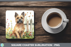 GorgeousFence Dogs 03 Square Coaster design.
