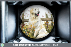GorgeousFence Dogs 03 Car Coaster design.