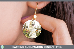 GorgeousFence Dogs 03 Round Earrings design.