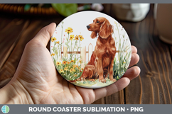 GorgeousFence Dogs 03 Round Coaster design.