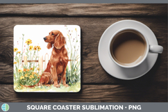 GorgeousFence Dogs 03 Square Coaster design.