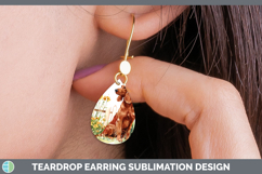 GorgeousFence Dogs 03 Teardrop Earrings design.