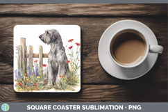 GorgeousFence Dogs 03 Square Coaster design.