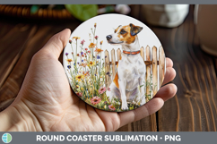 GorgeousFence Dogs 03 Round Coaster design.