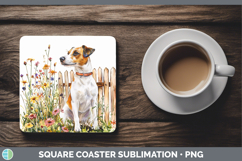 GorgeousFence Dogs 03 Square Coaster design.