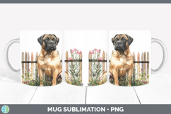 GorgeousFence Dogs 03 Mug Wrap design.