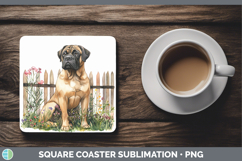 GorgeousFence Dogs 03 Square Coaster design.