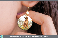 GorgeousFence Dogs 03 Round Earrings design.