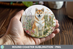 GorgeousFence Dogs 03 Round Coaster design.