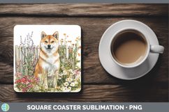 GorgeousFence Dogs 03 Square Coaster design.