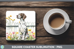 GorgeousFence Dogs 03 Square Coaster design.