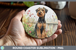 GorgeousFence Dogs 04 Round Coaster design.