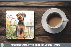 GorgeousFence Dogs 04 Square Coaster design.