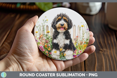 GorgeousFence Dogs 04 Round Coaster design.