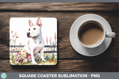 GorgeousFence Dogs 04 Square Coaster design.