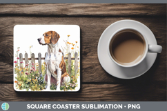 GorgeousFence Dogs 04 Square Coaster design.
