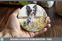 GorgeousFence Dogs 04 Round Coaster design.