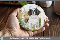 GorgeousFence Dogs 04 Round Coaster design.