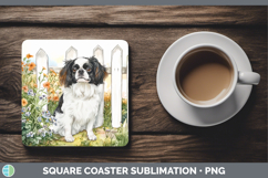 GorgeousFence Dogs 04 Square Coaster design.