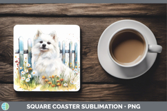 GorgeousFence Dogs 04 Square Coaster design.