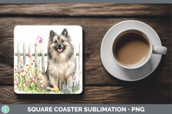 GorgeousFence Dogs 04 Square Coaster design.