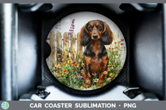 GorgeousFence Dogs 04 Car Coaster design.