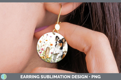 GorgeousFence Dogs 04 Round Earrings design.