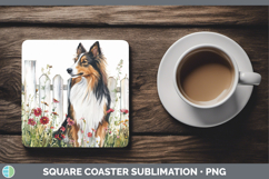 GorgeousFence Dogs 04 Square Coaster design.