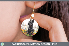 GorgeousFence Dogs 04 Round Earrings design.