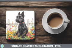 GorgeousFence Dogs 04 Square Coaster design.