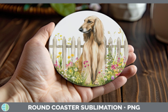 GorgeousFence Dogs 05 Round Coaster design.